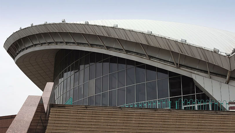 黄山体育馆 - 宝钢彩钢板_彩涂卷_彩钢卷_彩钢板价格-上海佰金实业